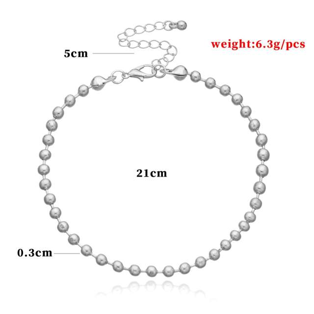 Bead anklet