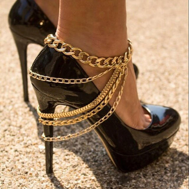 Tassels chain anklet