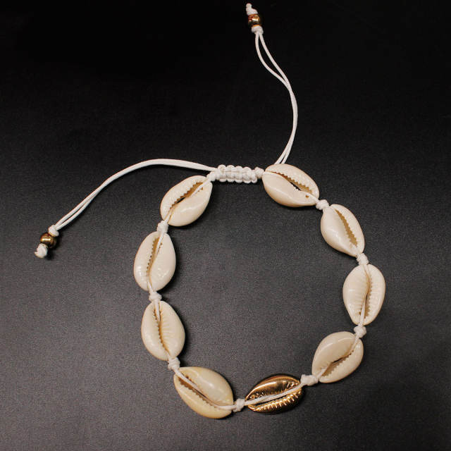 Shell string anklet