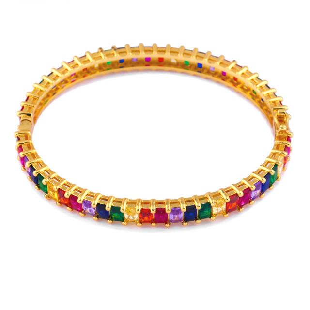 Fashion half circle full circle color zircon bracelet