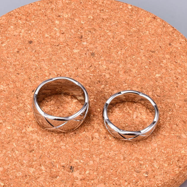 Classic stainless steel ring bands