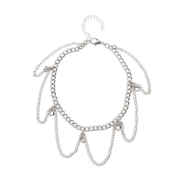 Tassels chain anklet