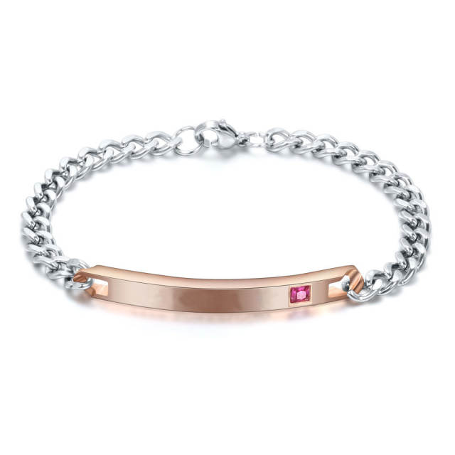 Smooth surface diamond bracelet