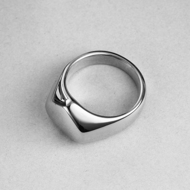 Letters titanium steel heart ring