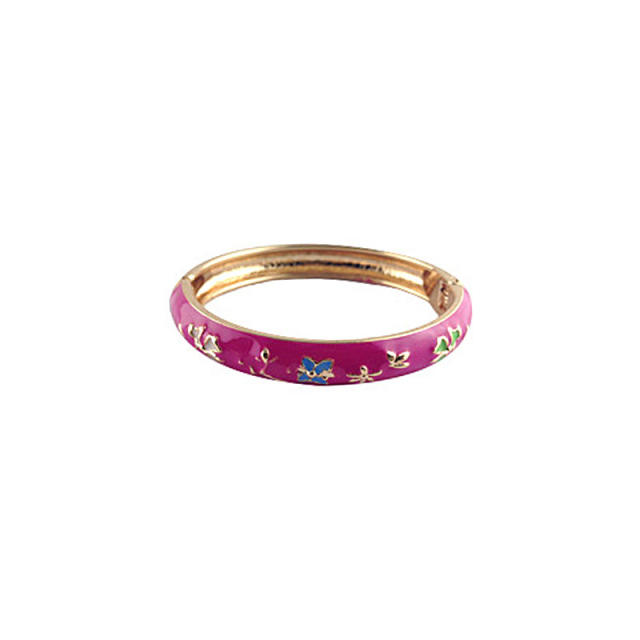 Flowers enamel bangle for children