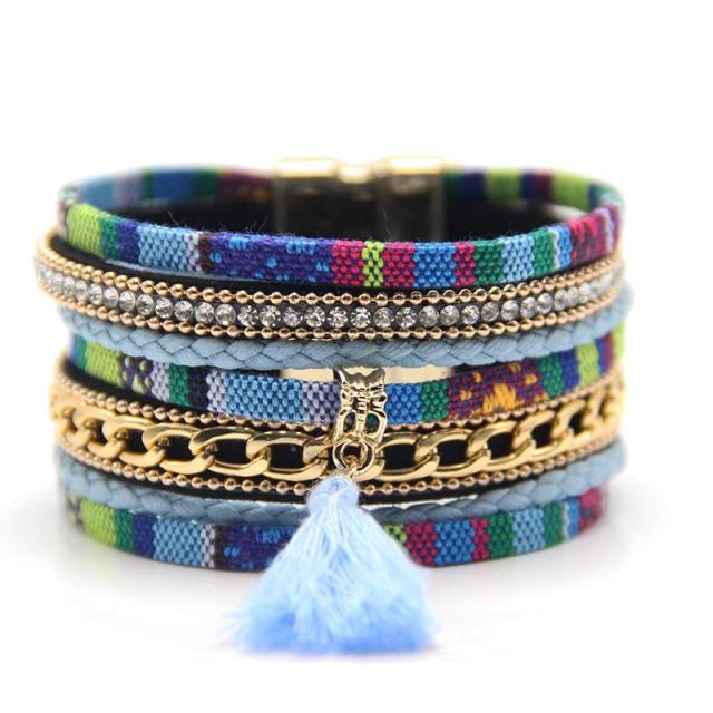 Layer boho tassel bangle