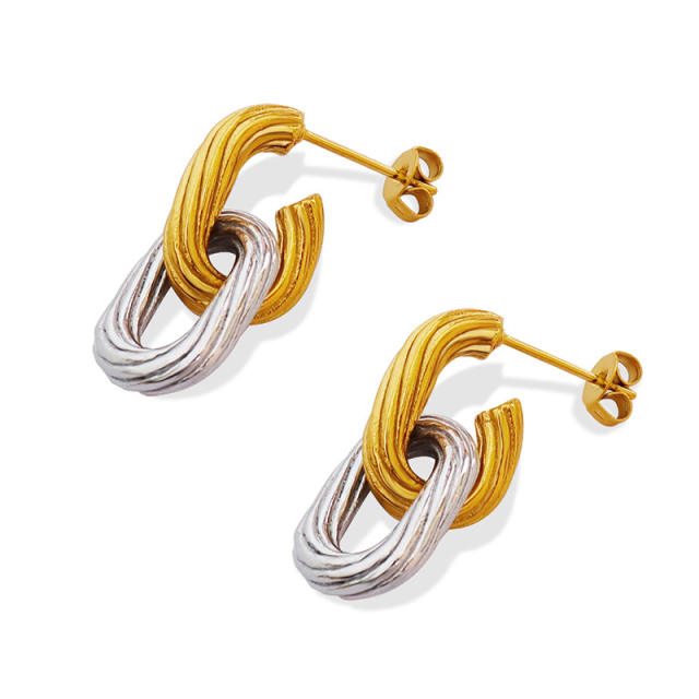 Cuban chain earrings