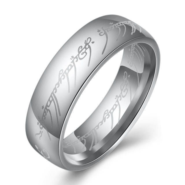 Lord of the Rings titanium steel rings