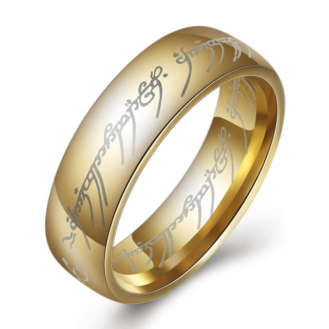 Lord of the Rings titanium steel rings