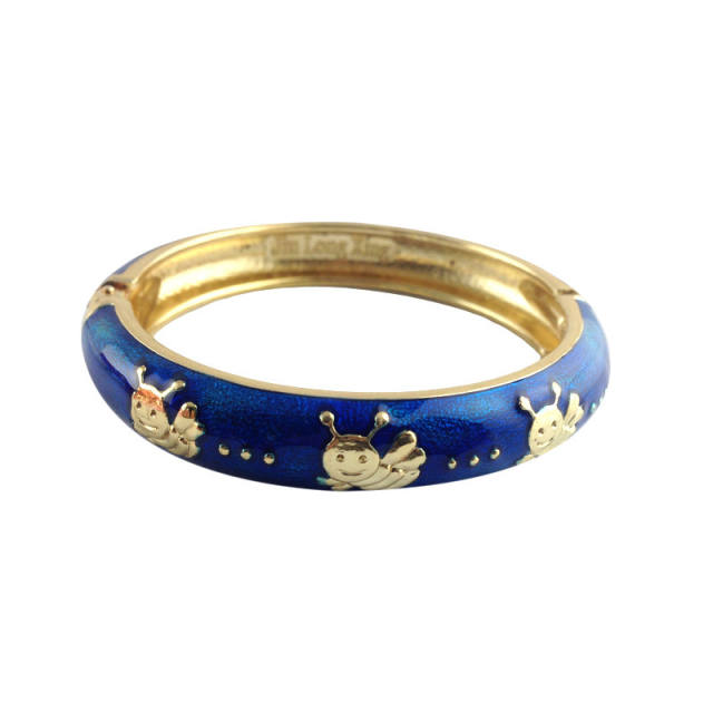 Bee enamel bangle for children