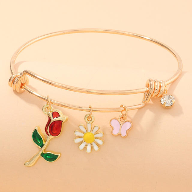 Butterfly bangle bracelet
