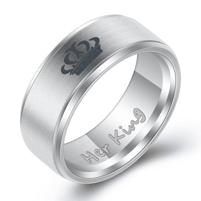 Titanium steel couple ring