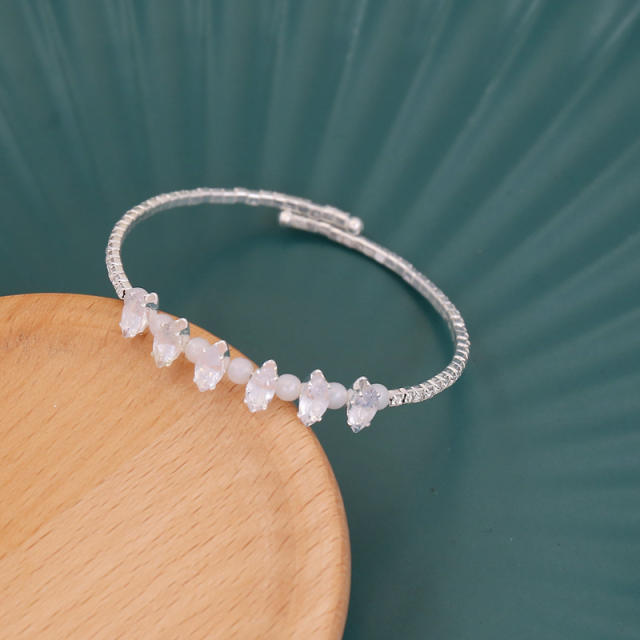 Diamond elastic bangle