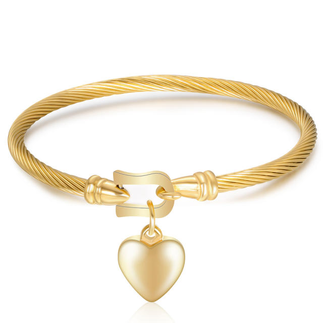 Love heart simple bangle