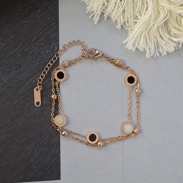 Double-layer chain bracelet