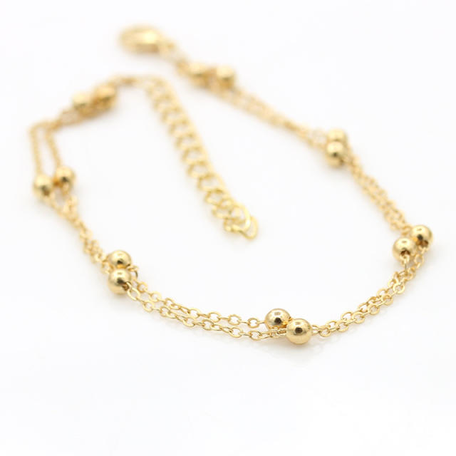 Double-layer chain anklet