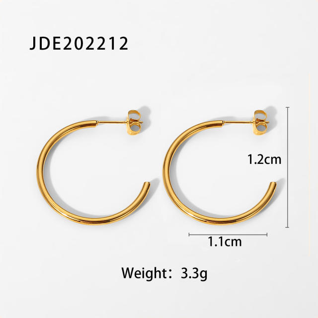 30mm 18KG stainless steel open hoop earrings