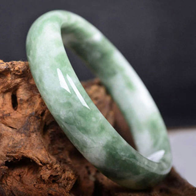 Natural emerald bangle