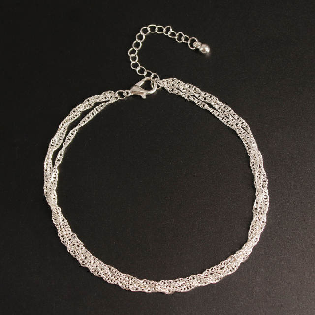 Multilayer chain anklet