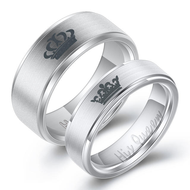 Titanium steel couple ring