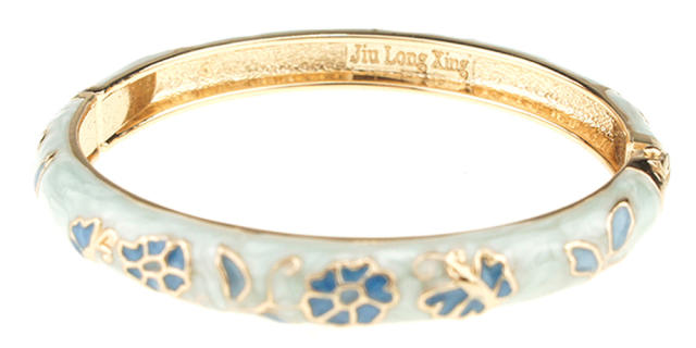 Flowers enamel bangle for children