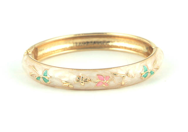 Flowers enamel bangle for children