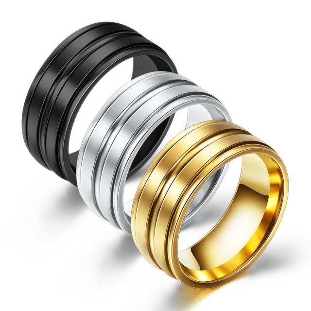 Titanium steel unisex ring