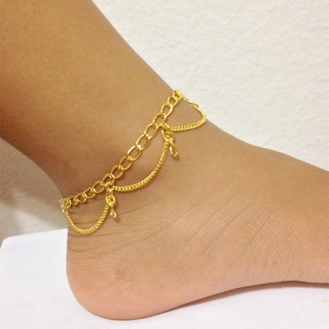 Tassels chain anklet