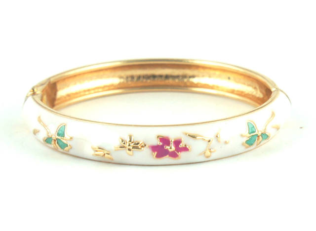 Flowers enamel bangle for children