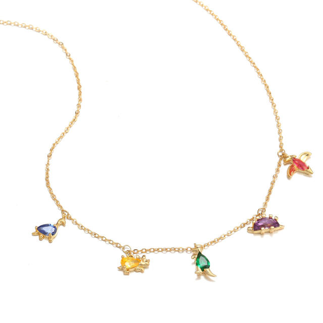 Raibow CZ animal 18KG dainty necklace/bracelet/anklet