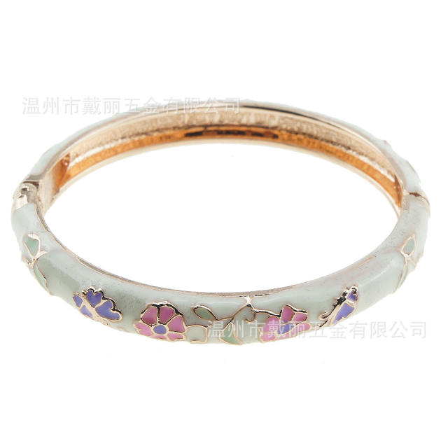 Flowers enamel bangle for children