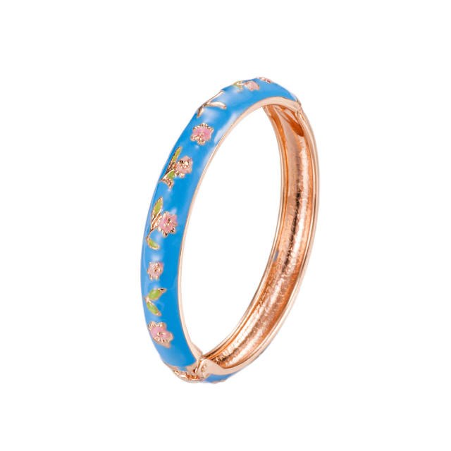 Flowers enamel bangle for children