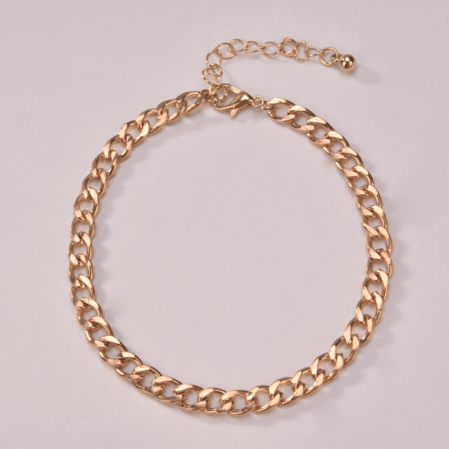 Cuban link chain bracelet