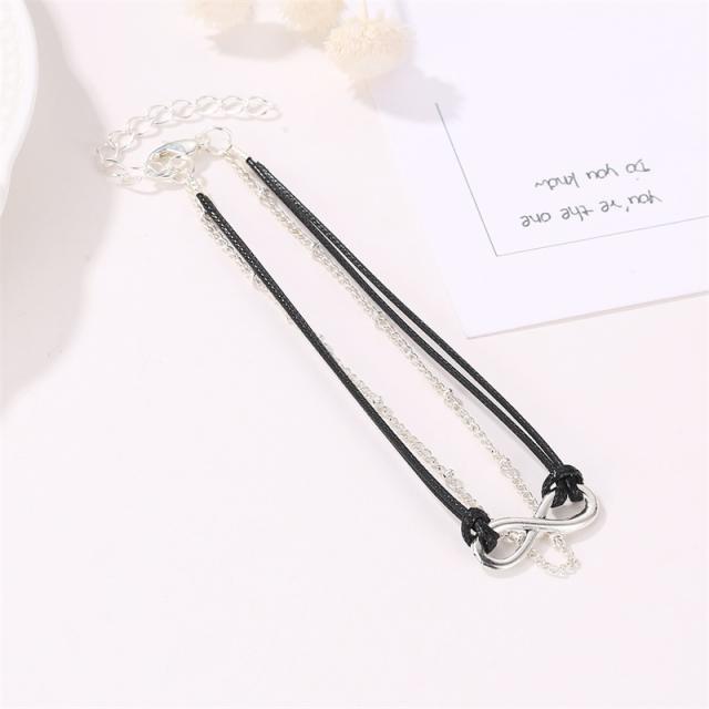 8 pendant rope chain anklet
