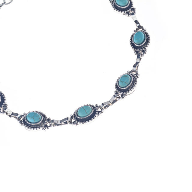 Turquoise chain anklet