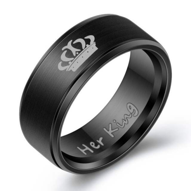 Titanium steel couple ring