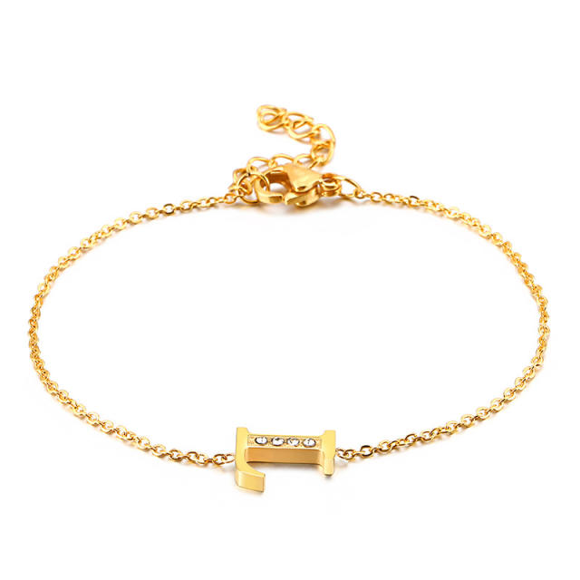 Initial  dainty  chian bracelet