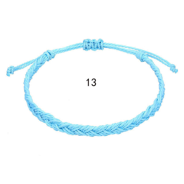 Wax string bracelet