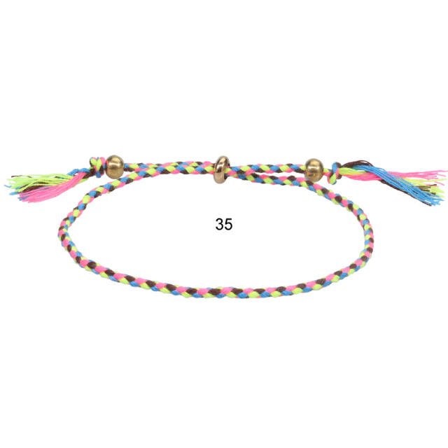 Braided string bracelet