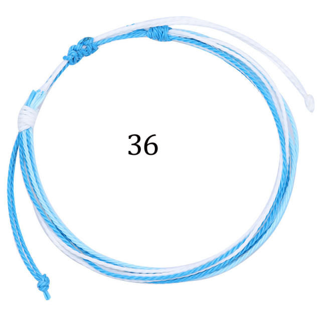 Multilayer wax string bracelet