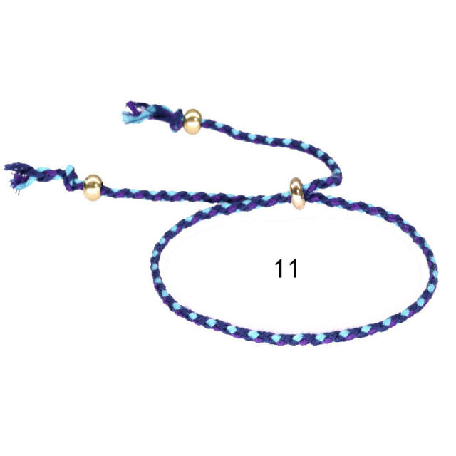Braided string bracelet
