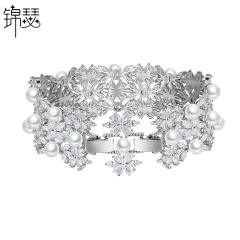 AAA+ Cubic Zirconia?pearl bracelet