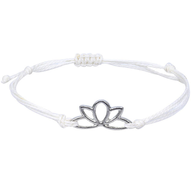 Lotus wax string bracelet