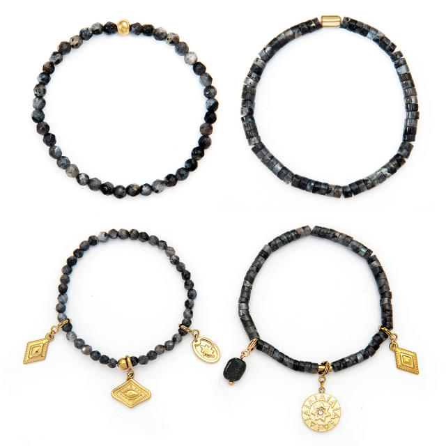 Bohomian  bead bracelet and bangle
