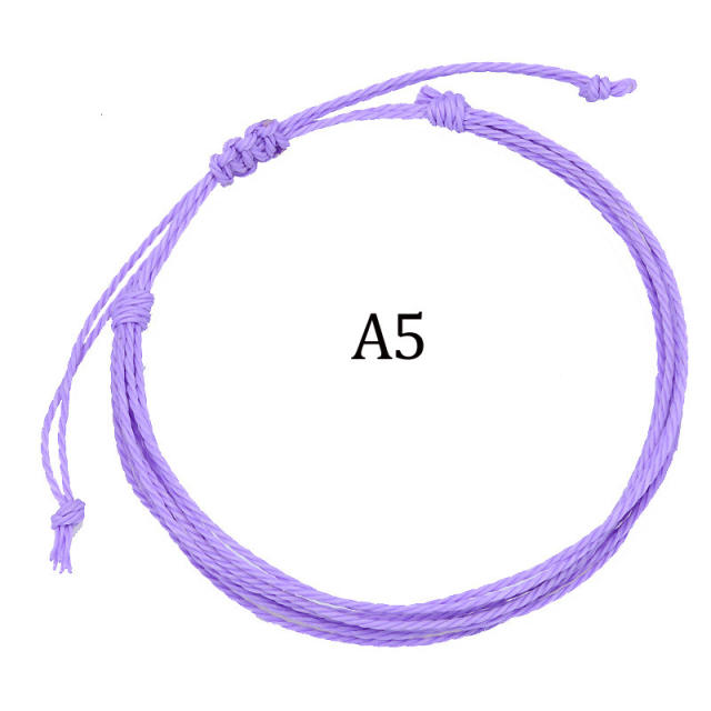 Multilayer wax string bracelet