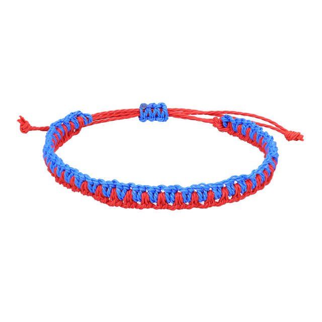 Wax string braided bracelet