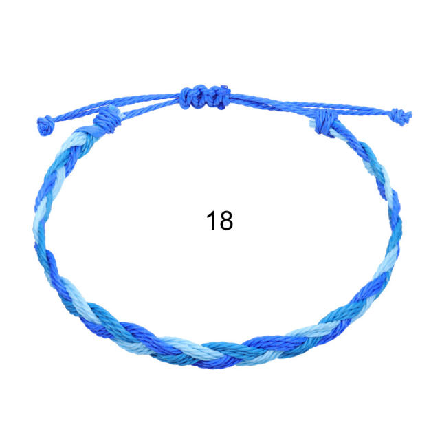Wax string bracelet