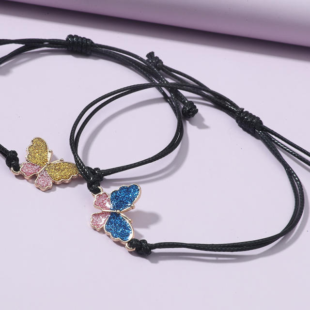 Butterfly string couple bracelets