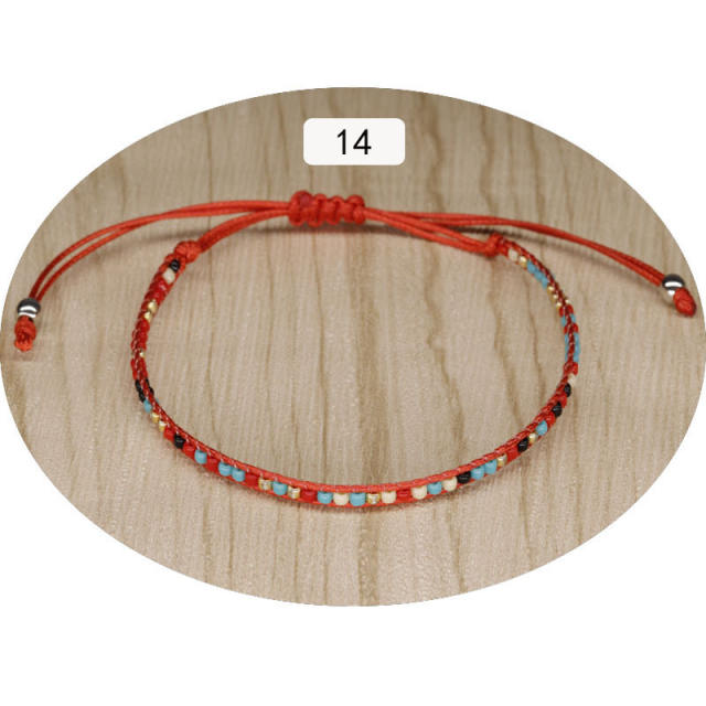 Seed bead woven bracelet