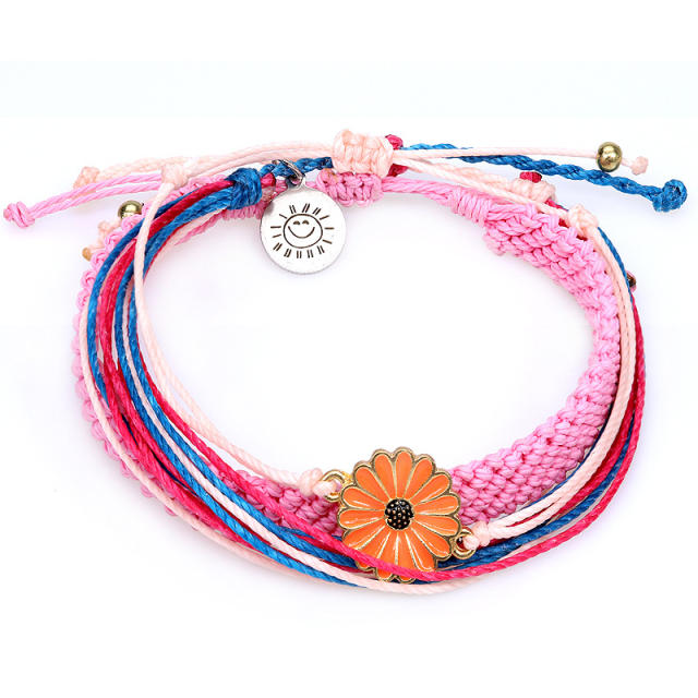 Wax string bracelet set  3 pcs
